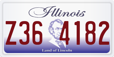 IL license plate Z364182