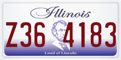 IL license plate Z364183