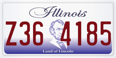 IL license plate Z364185