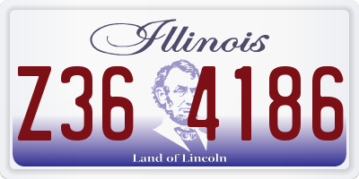 IL license plate Z364186