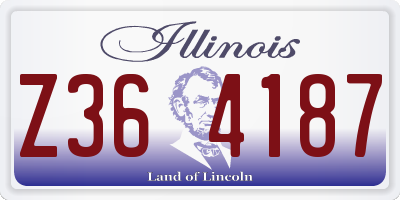 IL license plate Z364187