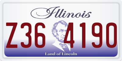 IL license plate Z364190
