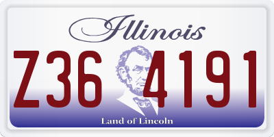 IL license plate Z364191