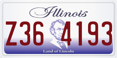 IL license plate Z364193