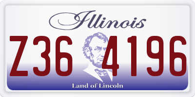 IL license plate Z364196