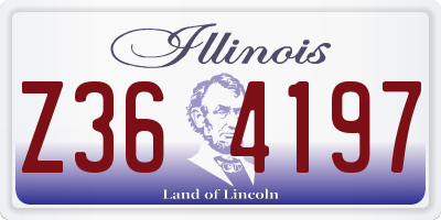 IL license plate Z364197