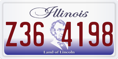 IL license plate Z364198