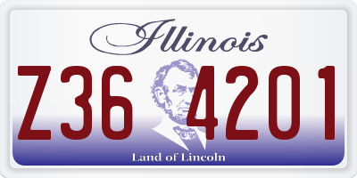IL license plate Z364201