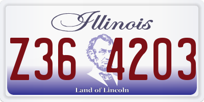 IL license plate Z364203