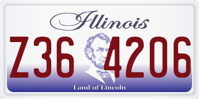 IL license plate Z364206