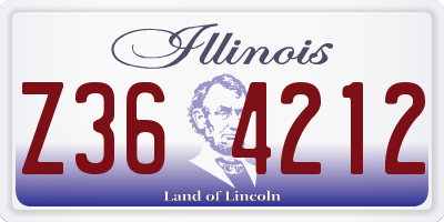 IL license plate Z364212