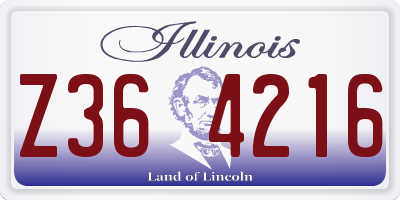 IL license plate Z364216