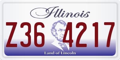 IL license plate Z364217