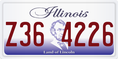 IL license plate Z364226