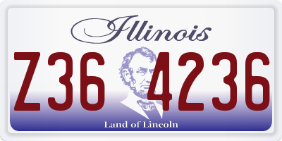 IL license plate Z364236