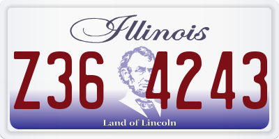 IL license plate Z364243