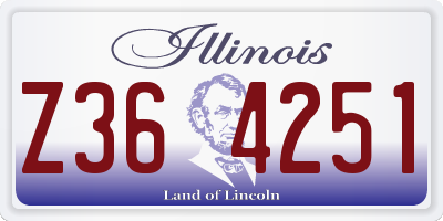 IL license plate Z364251