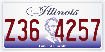 IL license plate Z364257