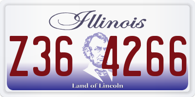 IL license plate Z364266