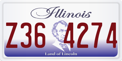 IL license plate Z364274