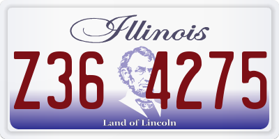 IL license plate Z364275