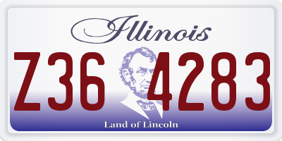 IL license plate Z364283