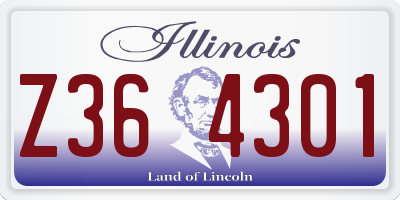 IL license plate Z364301