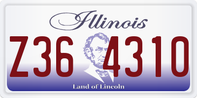 IL license plate Z364310