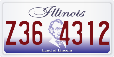 IL license plate Z364312