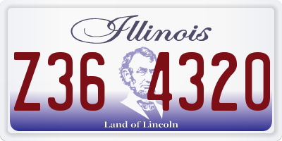 IL license plate Z364320