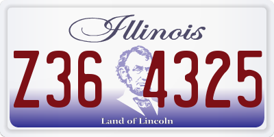 IL license plate Z364325
