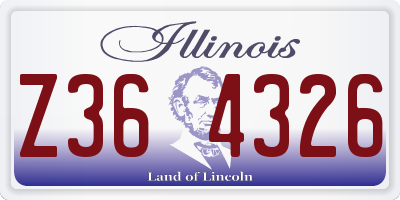 IL license plate Z364326
