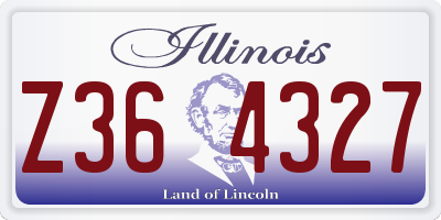 IL license plate Z364327