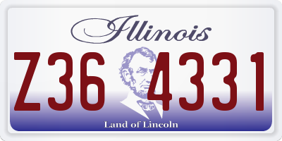 IL license plate Z364331