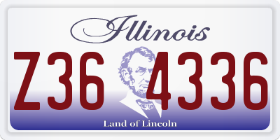 IL license plate Z364336