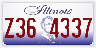 IL license plate Z364337