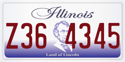 IL license plate Z364345