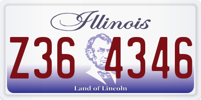 IL license plate Z364346
