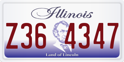 IL license plate Z364347
