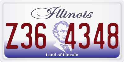 IL license plate Z364348