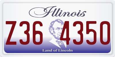 IL license plate Z364350