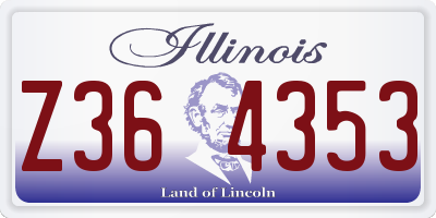 IL license plate Z364353