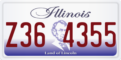 IL license plate Z364355