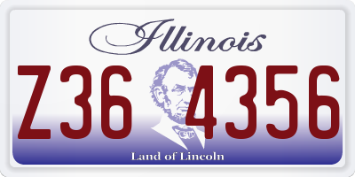 IL license plate Z364356