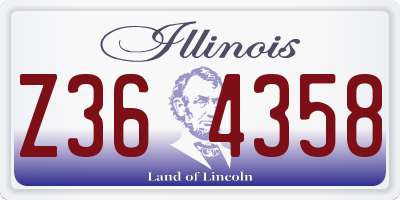 IL license plate Z364358