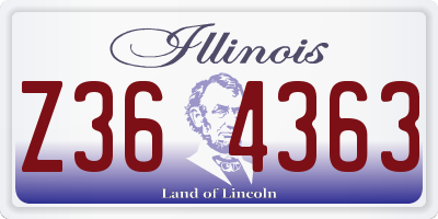 IL license plate Z364363
