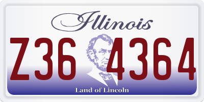 IL license plate Z364364