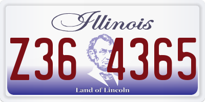 IL license plate Z364365