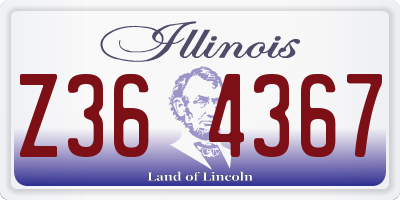 IL license plate Z364367