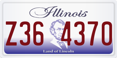 IL license plate Z364370